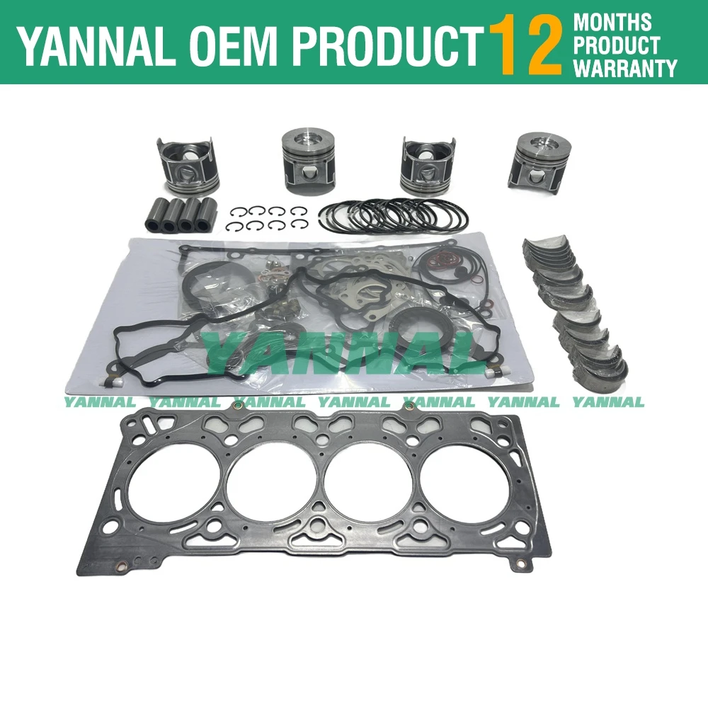 V2607 V2607T Overhaul Rebuild Kit For Kubota Engine Gasket Bearing Piston Ring