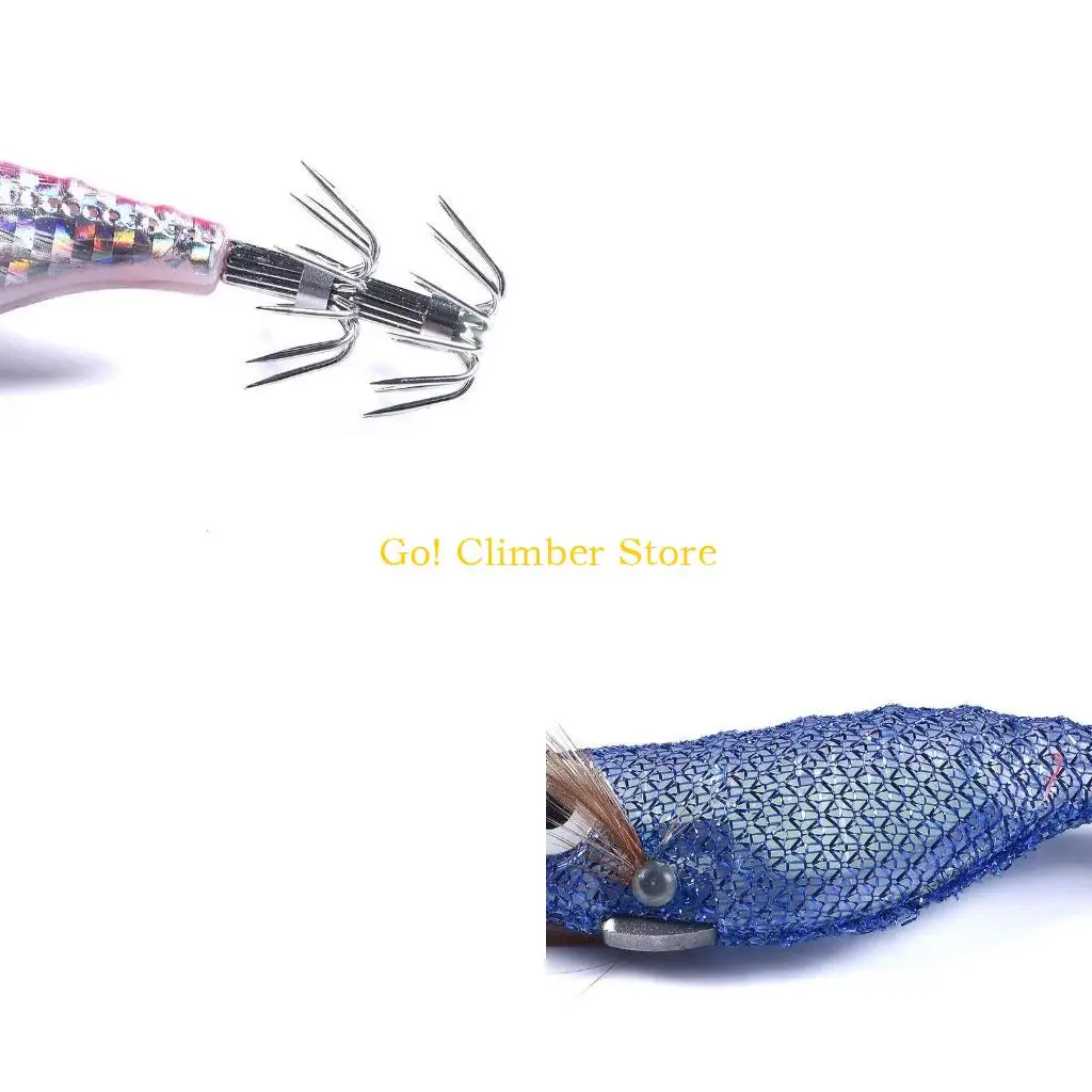 Q84C 10 قطعة طعوم صيد السمك مختلط الألوان طعوم صيد الروبيان المضيئة الاصطناعية #1