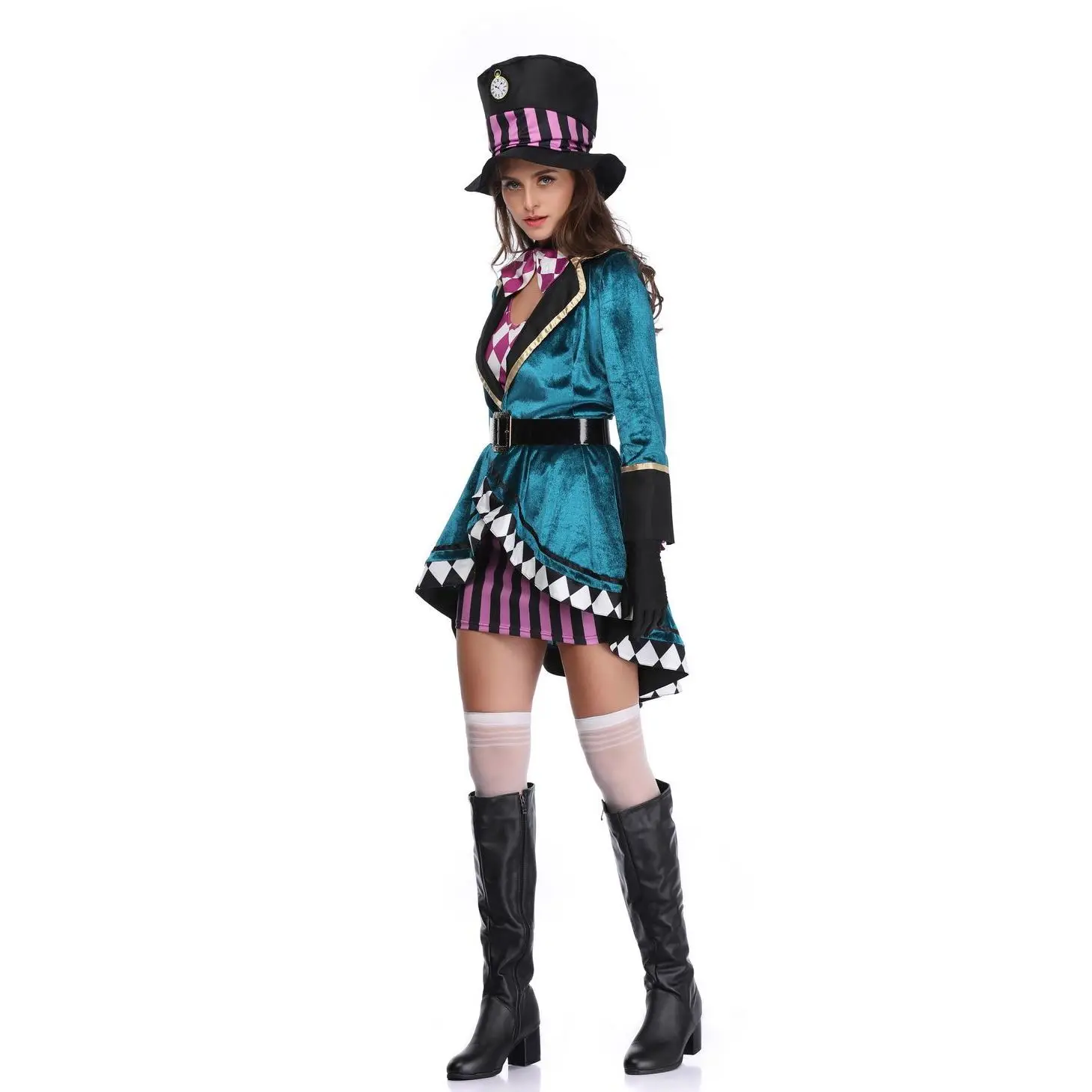 할로윈 앨리스 매드 해터 성인 마술사 공연 의상 나이트클럽 동물 트레이너 무대 공연 의상 전통 중국 오페라 여성복