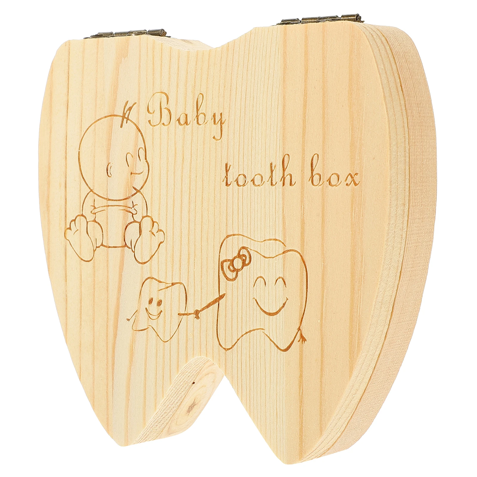 

1 pc Wooden Baby Box Kids Teeth Memory Storage First Lose Tooth Small Lightweight Durable Eco-Friendly Tooth Saver Container