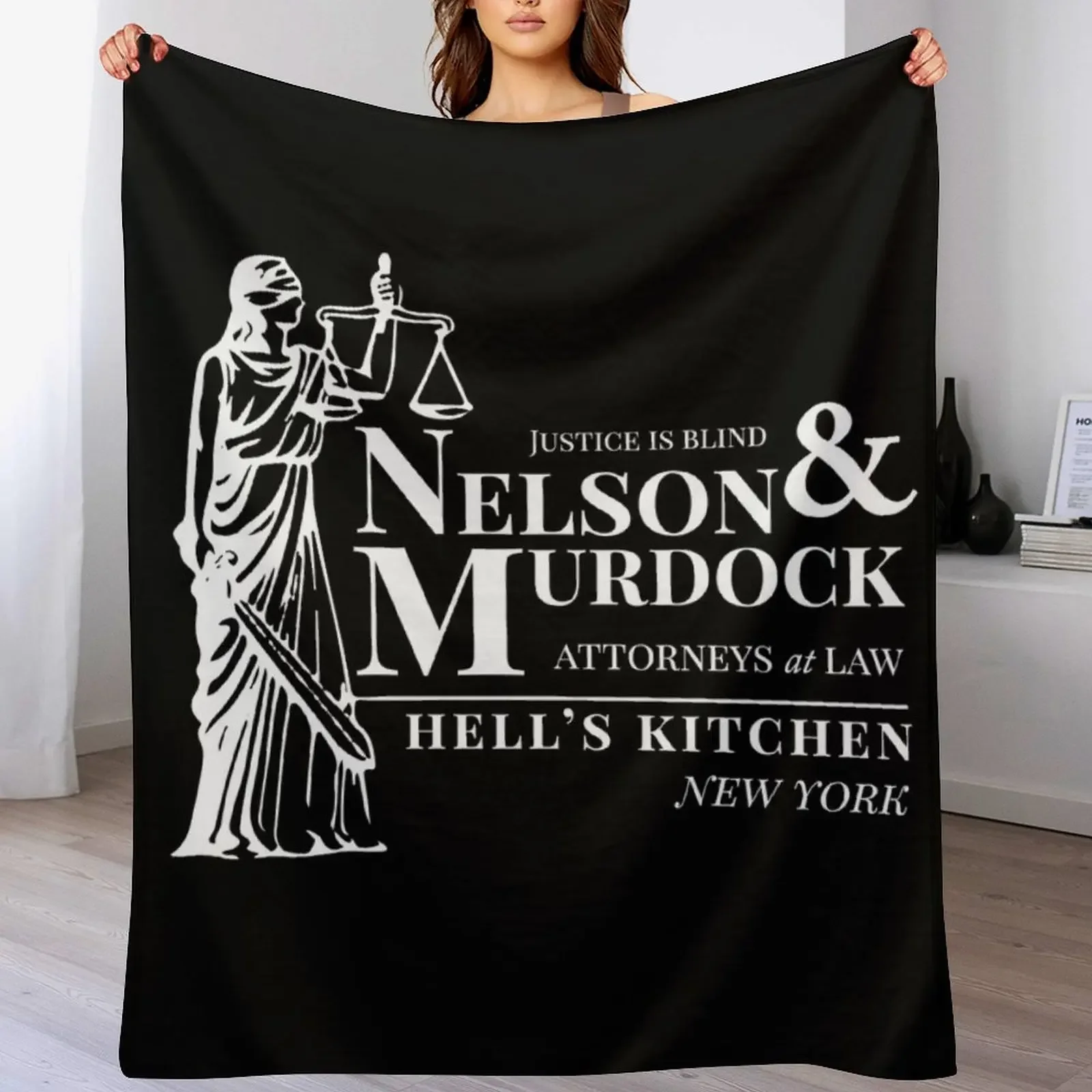 

Nelson and Murdock Law Throw Blanket Thins Decorative Sofa Weighted Multi-Purpose Blankets