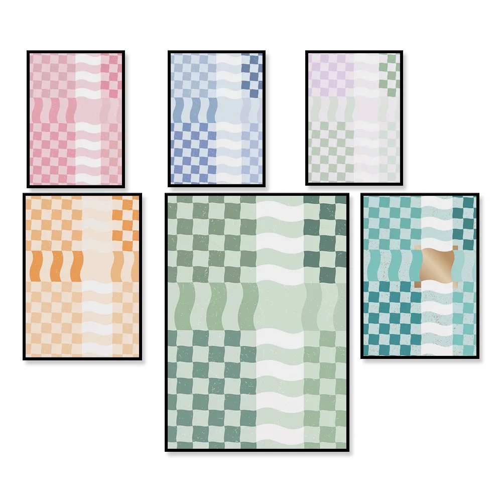 

Blush pink Danish pastel decor wall art checker print.Abstract BOHO wall art pink Pantone print.GEOMETRIC wall art mid century