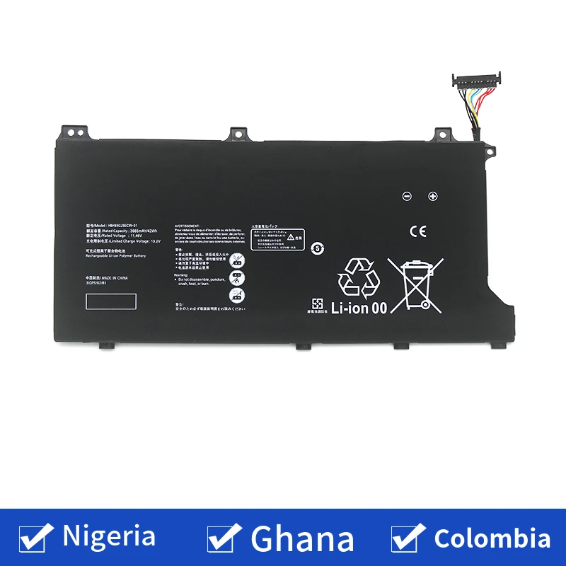 

Аккумулятор для ноутбука HUAWEI Matebook HB4692J5ECW-31 D15 BoB-WAE9P, Boh-WAQ9RP, HNL-WFP9, WFQ9, WRTD-WFH9, 11,46 В, BohL-WDQ9HN