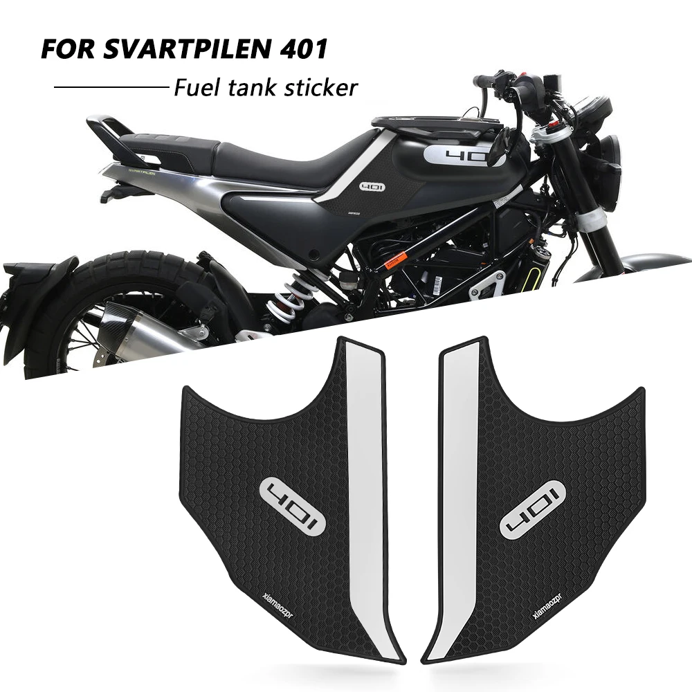 For  Svartpilen 401 2019accessories Non-Slip Side Fuel Tank Stickers Pad Rubber Sticker Svartpilen Black Arrow 401accessories