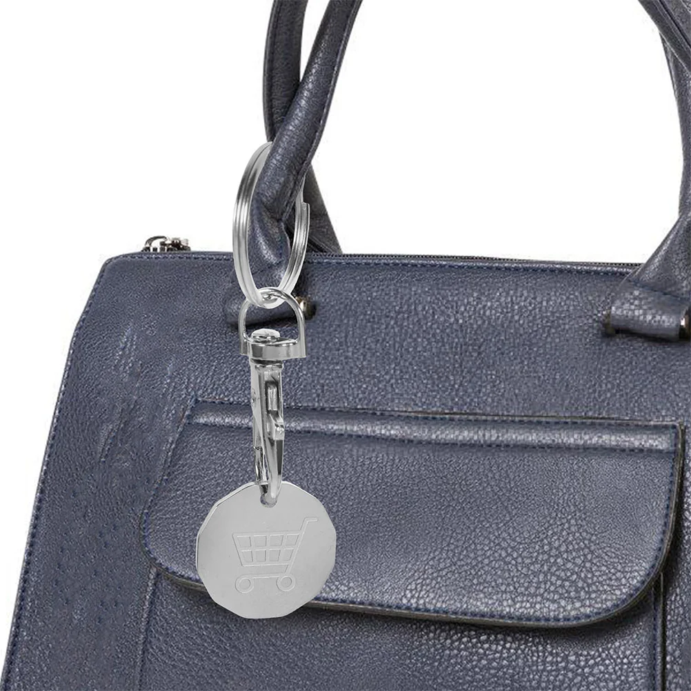 عربة رمز عربات سلاسل المفاتيح حلقة التسوق الرموز للجنسين هدية Keyrings الربع حامل صغير