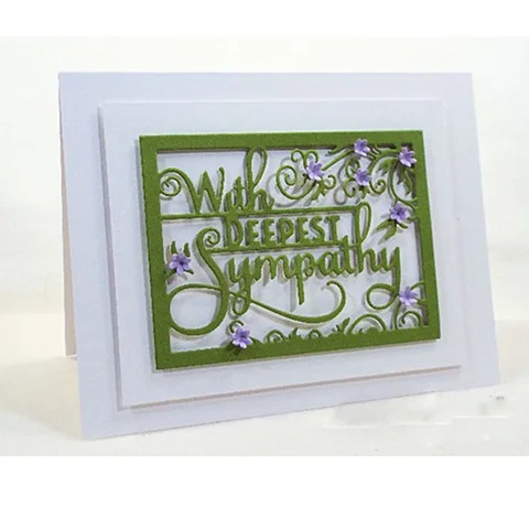 Металлические трафареты для скрапбукинга "With Deepest Sympathy Frame"