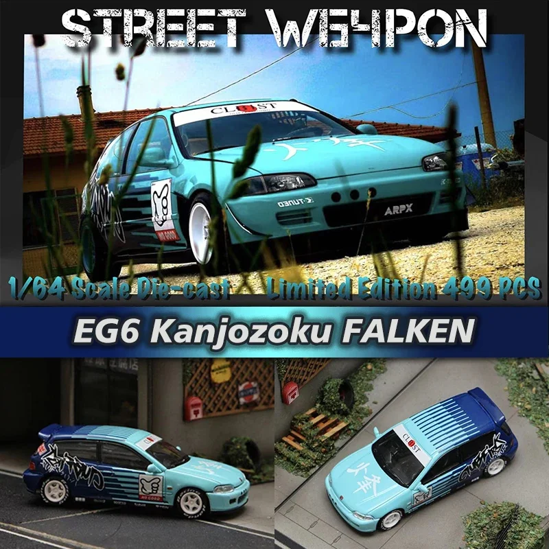 

Street Weapon 1:64 EG6 TYPE R Kanjozoku No Good Racing Diecast Diorama Car Model Collection Miniature Toys