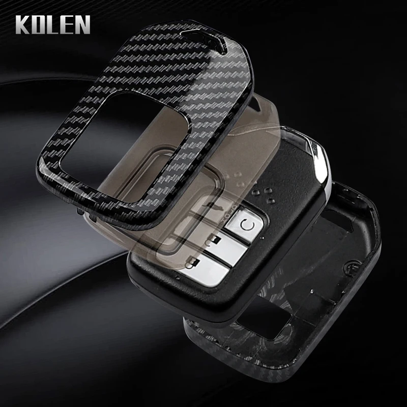 ABS Carbon Fiber Style Car Key Case Cover For Honda Fit Lucky Vwzel City Civic Accord Jazz CRV CR-V Pilot HRV HR-V Odyssey BRV