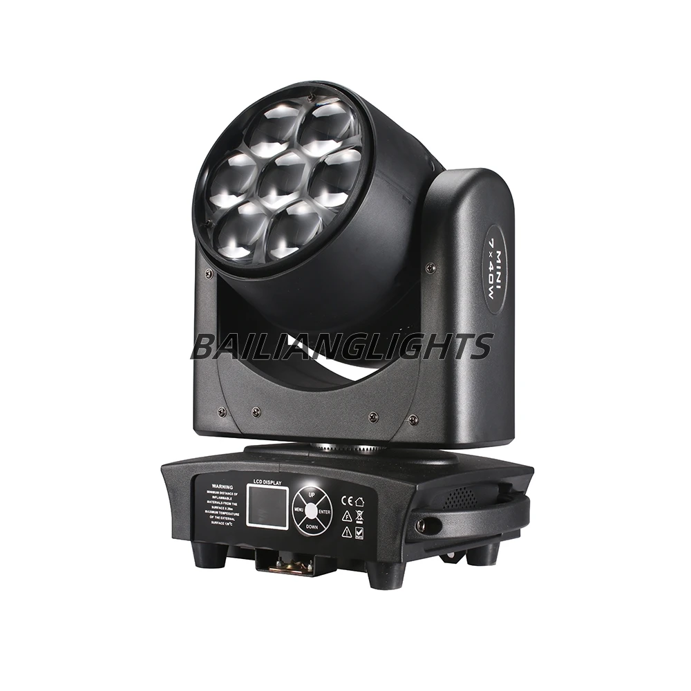 7x40W 4 in1 RGBW Bee Eye  LED Beam + Wash  Zoom testa mobile DMX per NightClub Dj Disco Party Bar Stage Lighting