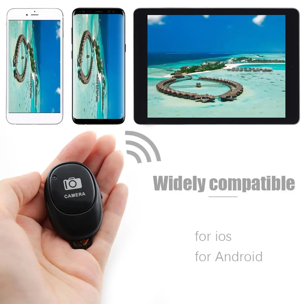 P1 Wireless Bluetooth-compatible Phone Selfie Shutter Self-timer Release Camera Remote Control for IOS Android