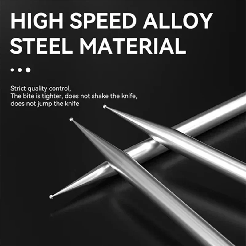 LUOWEI 0.3/0.4/0.5mm Testa di coltello da intaglio sferica per IP Android Huawei Scheda madre CPU Testa di lucidatura per riparazione giunti di saldatura