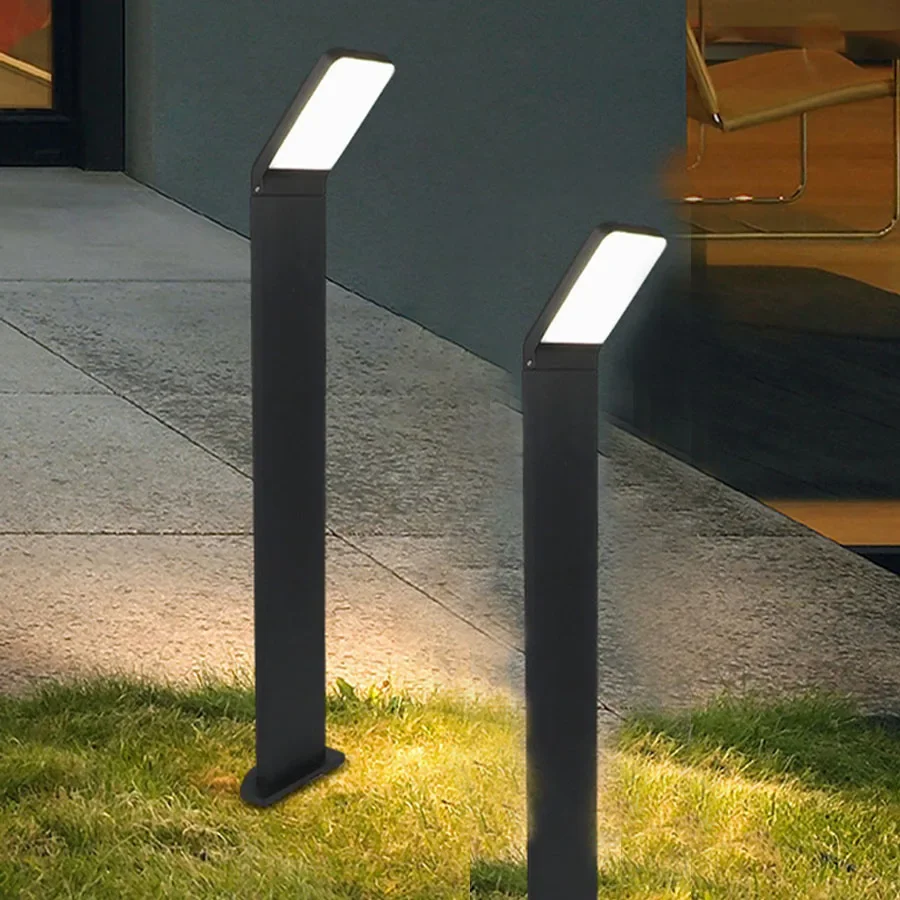 80CM Aluminum Waterproof Pathway Lights Landscape Path Light Outdoor Garden Floor Lamp Walkway Bollard Lighting Lawn Post Light