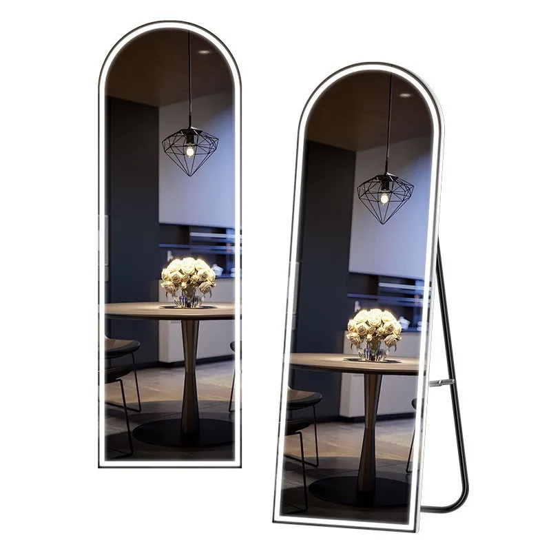 

Full-length mirror dressing floor-to-ceiling mirror household wall-mounted touch screen led bedroom makeup wall-mounted fitting