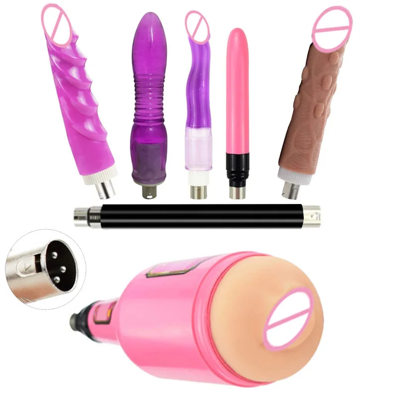 

Automatic Sex Machine Attachments Set 3XLR Dildo Masturbation Cup Sex Toys for Women and Men Telescopic Massage Sex Tool