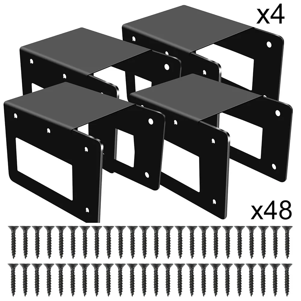 

Firewood Stand Bracket Log Storage Rack Indoor and Outdoor Adjustable Heavy Duty Steel Stand Fireplace Wood Storage
