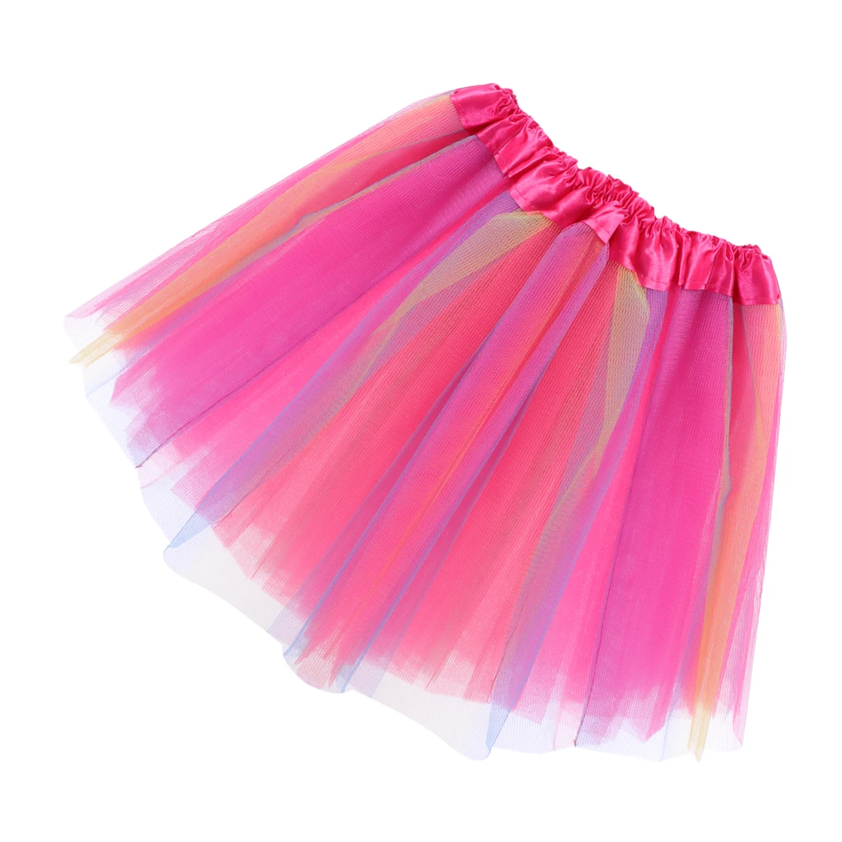 

Rainbow Printed Tutu Skirt Baby Girl Gauze Tulle Dress Kids Summer Daily Party Stage Performance Girls Skirts