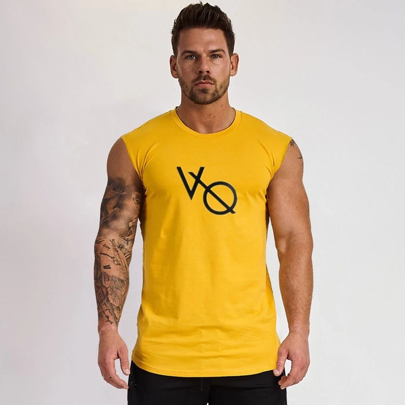Outdoor vests Men's Run Vest Casual O-neck Man Sleeveless Shirt Fashion Quick Dry Breathable Gym T-shirt Summer Loose Tank Tops