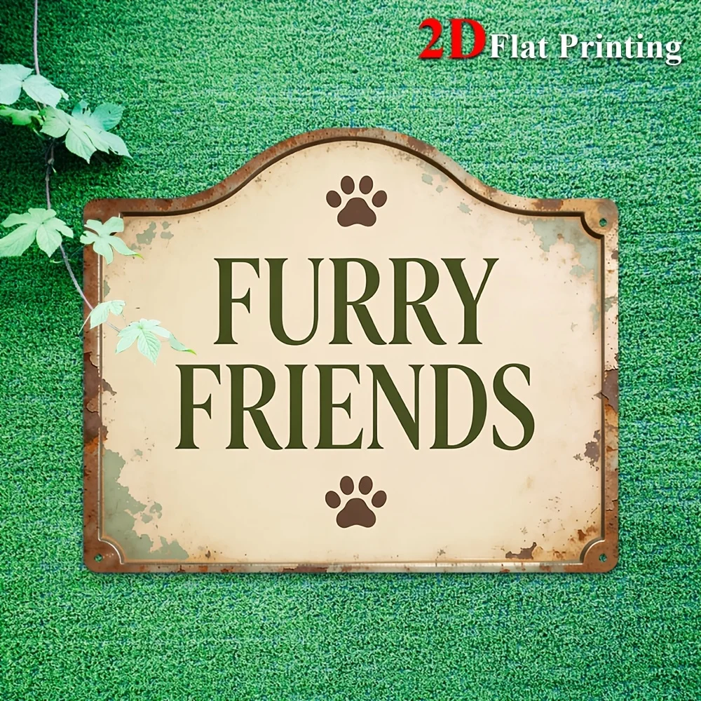 1pc, 2D Flat, Signs Metal Sheet Painting 