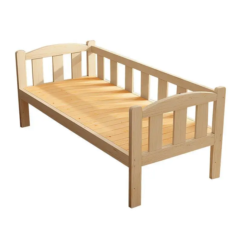 Solid wood children's bed with safety guardrail anti-collision bed circumference can be lengthened and widened splicing queenbed