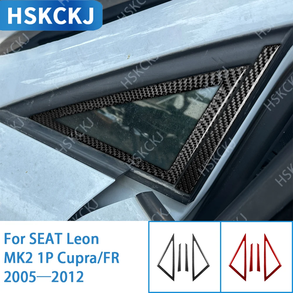 

Для SEAT Leon MK2 1P Cupra FR 2005–2012 Внешняя панель дверной стойки A-стойки Внешняя отделка/3K Углеродное волокно + смола / 3 мм против царапин