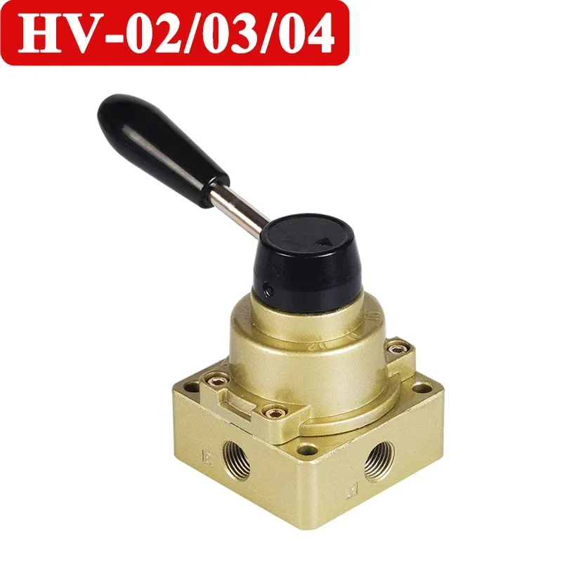 

HV-02/03/04 Manual Valve 4 Way 3 Position Pneumatic Hand Operated Manual Operated Air Switch