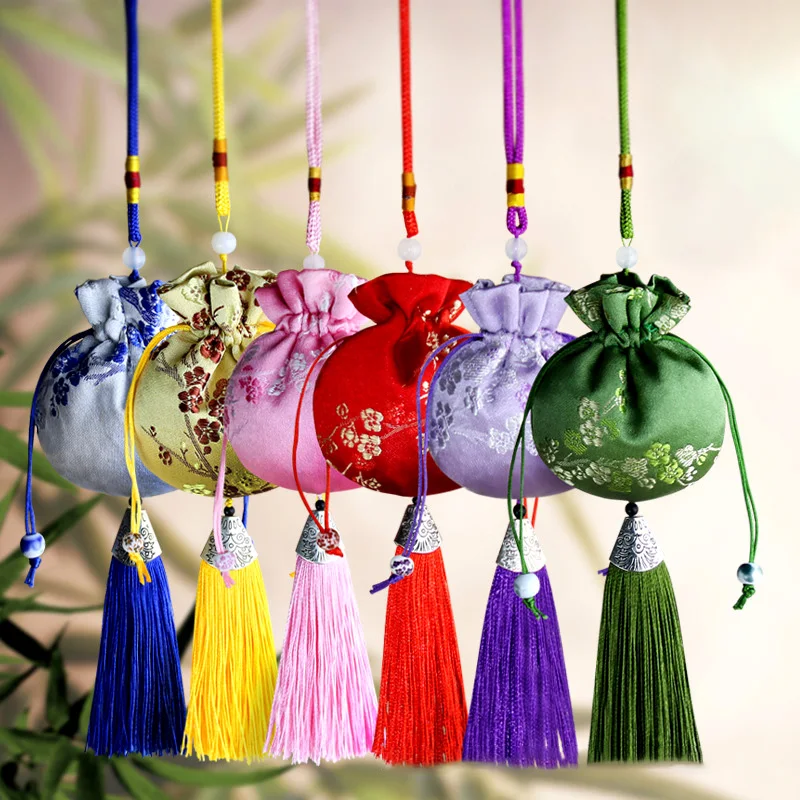 

Pattern Tassel Sachet Empty Bag Jewelry Storage Bag Fragrance Bag Weaving and Embroidery Small Lotus Bag Fragrance Bag