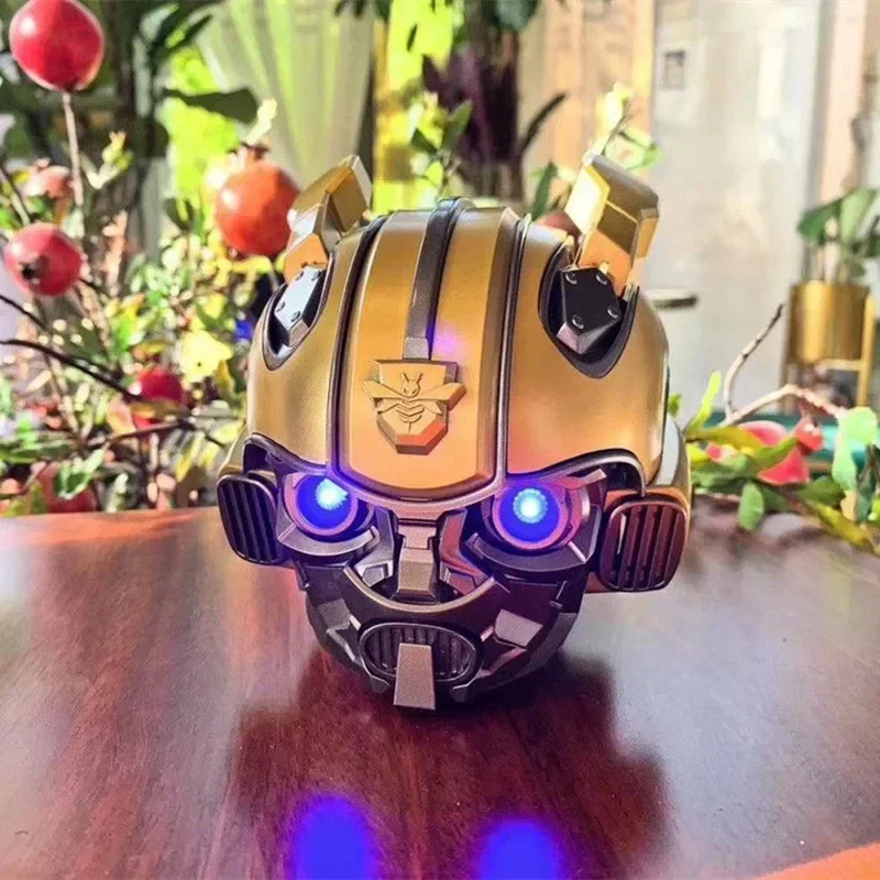 Deformable Robot Helmet  Iron Man The Avengers Bluetooth Small Speaker Wireless  Smart Radio Creative Gift Desktop Decoration