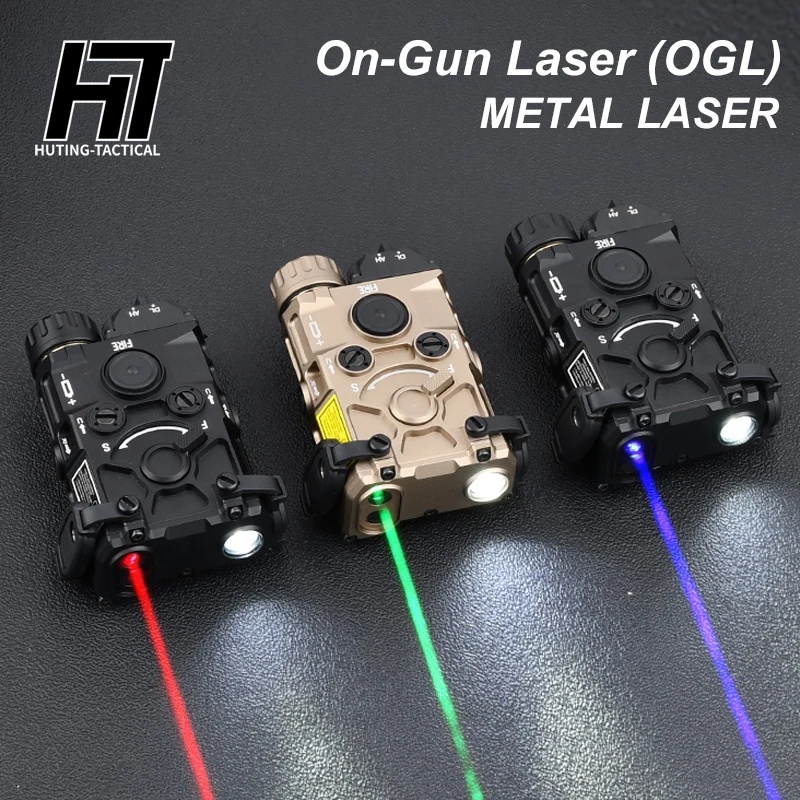 

2023 New EOTEC OGL Tactical Flashlight Green Red Blue Visible and IR aiming lasers ON gun laser Sight Hunting Airsoft 20mm Rail