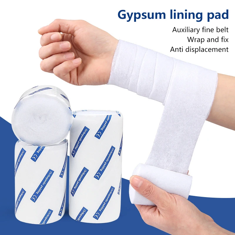 New 1Roll  Cotton Orthopedic Cast Padding Gypsum Liner Bandage Roll Plaster Pure Cotton Pad For Orthopedic Fixation