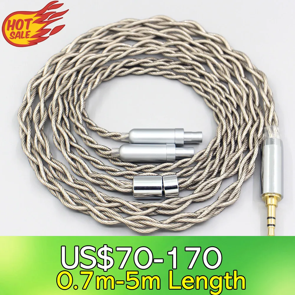 

99% Pure Silver + Graphene Silver Plated Shield Earphone Cable For Sennheiser HD800 HD800s HD820s HD820 Dharma D1000 LN007933