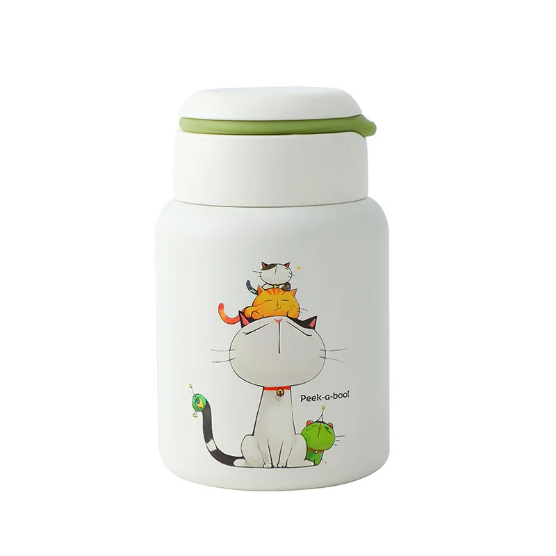 Home New 316L thermos cup stainless steel cartoon mini thermos cup high-looking pocket cup portable handheld small capacity