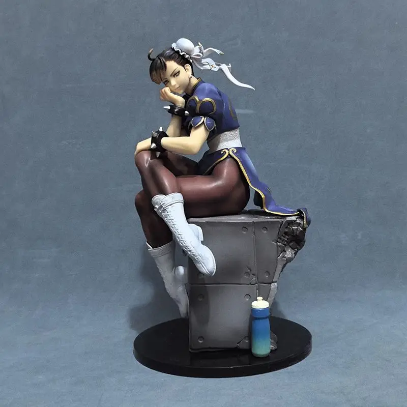 Street Fighter Chun Li Figure Chun Li Action Figure Pvc Sitting Posture Models Collectible Statue Desk Ornament New Year Gifts