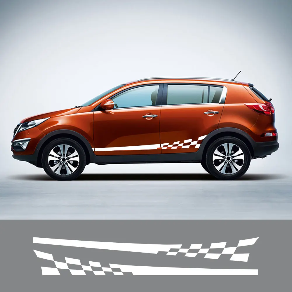 

2pcs Door Side Stripes Stickers Decals Film For Volkswagen VW Golf 7 4 5 6 3 8 MK8 MK7 MK6 MK5 MK4 MK3 GTI GTD Auto Accessories