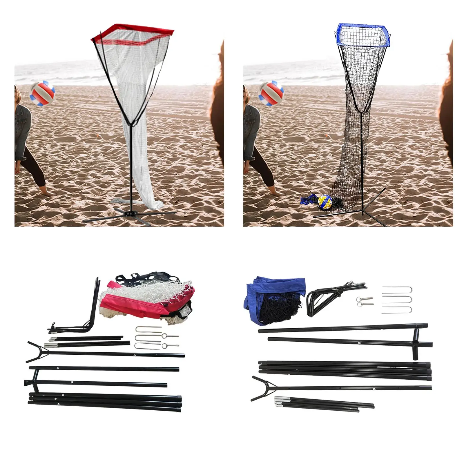 Volleyball Training Net Setting Net Bag Adjustable Height Portable Setter Net Practice Net Equipment for Spiking Backyard Gym