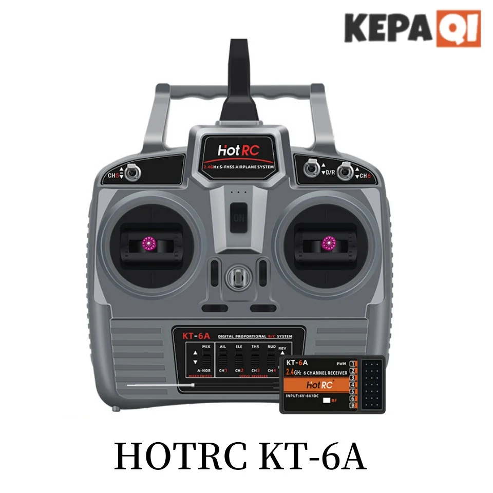 

HOTRC KT-6A Newly Upgraded 6-Channel 2.4G Aircraft Model Remote Control Vehicle Ship Tank Fixed Wing KT Board Aircraft