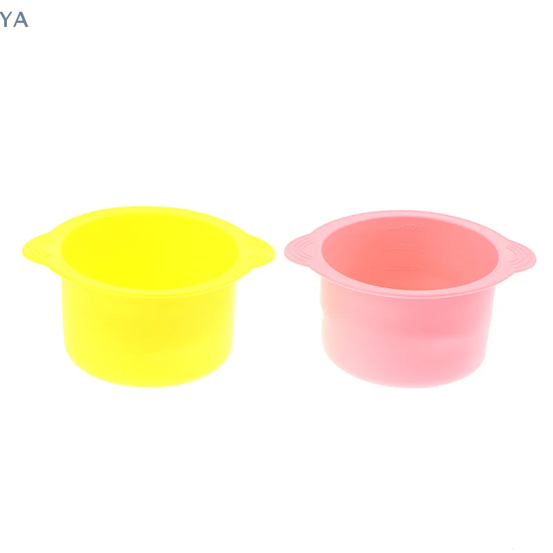 [Y]Wax Warmer Heat-resisting Replacement Silicone Bowls Hair Removal Wax  With Stirring Stick Non-Stick Pan Hair Removal Beauty