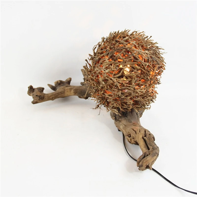 Lampada a nido d'uccello dal design cavo, lampada da scrivania per la casa dell'hotel per letto e colazione, decorazione dell'ornamento dell'atmosfera