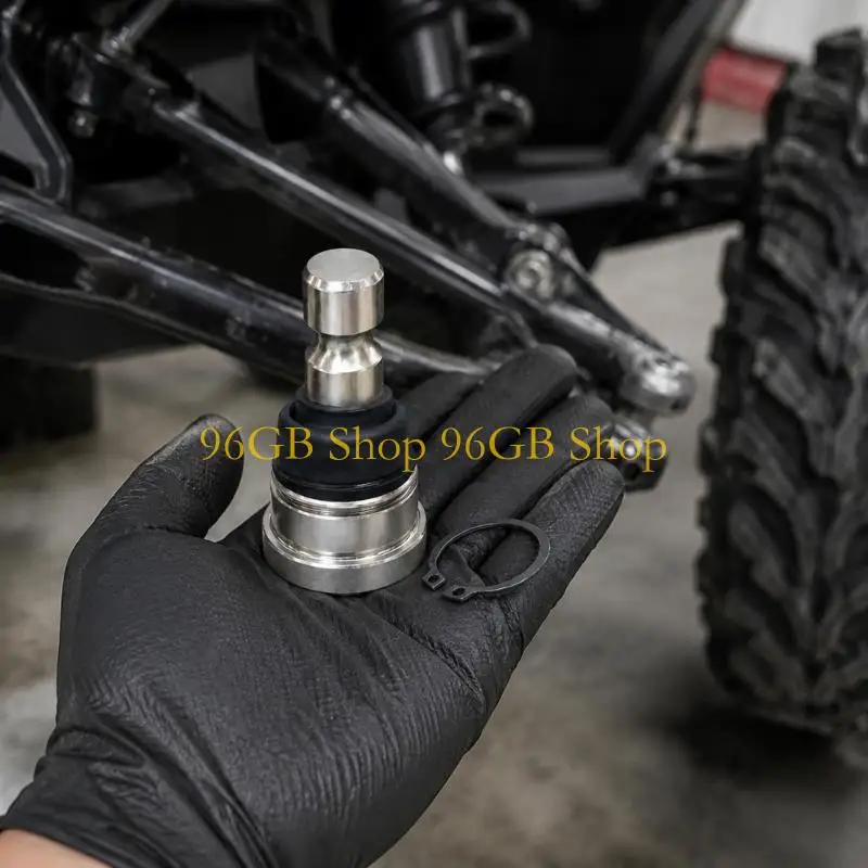 96GB Control Arm Ball Joint Set, 4-Piece Steel Upper and Lower Replacement Parts for Coordinated Suspension and Steering System