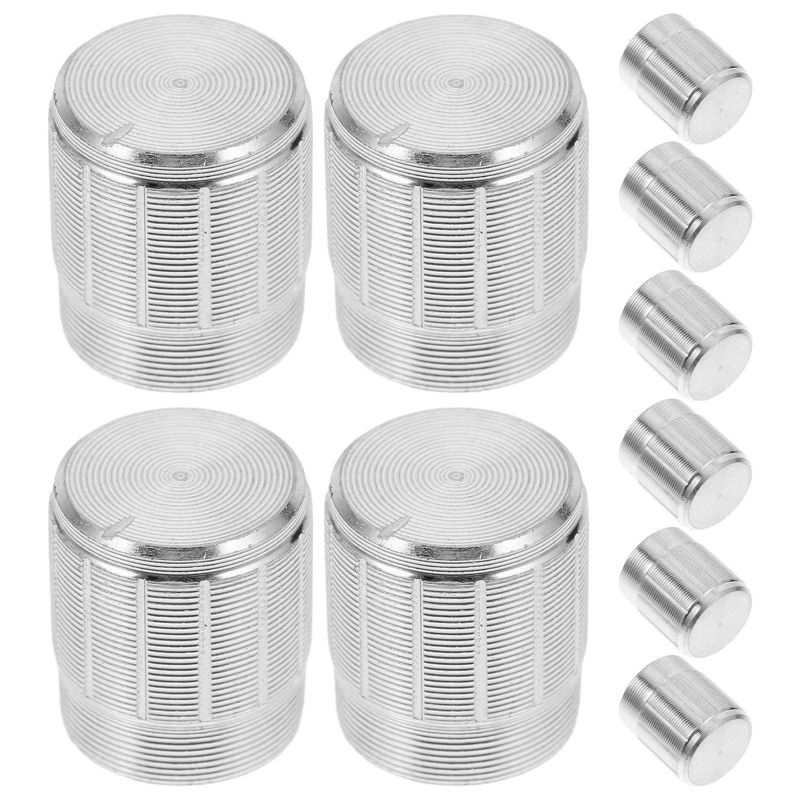 

10Pcs Aluminum Alloy Potentiometer Knob Durable Metal Replacement Caps for Electric Guitar Volume Control Guitar Knobs
