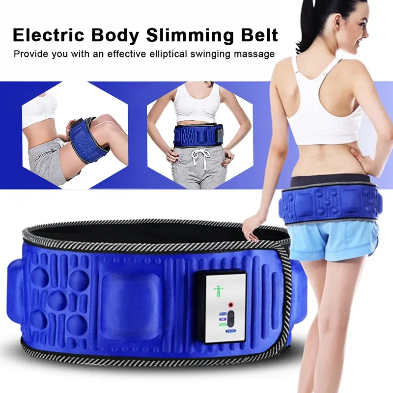 Slimming Belt Training Stimulator Vibrating Belly Waist Trainer Massager Home Gym Workout Fitness Waist Trimmer Weight Loss