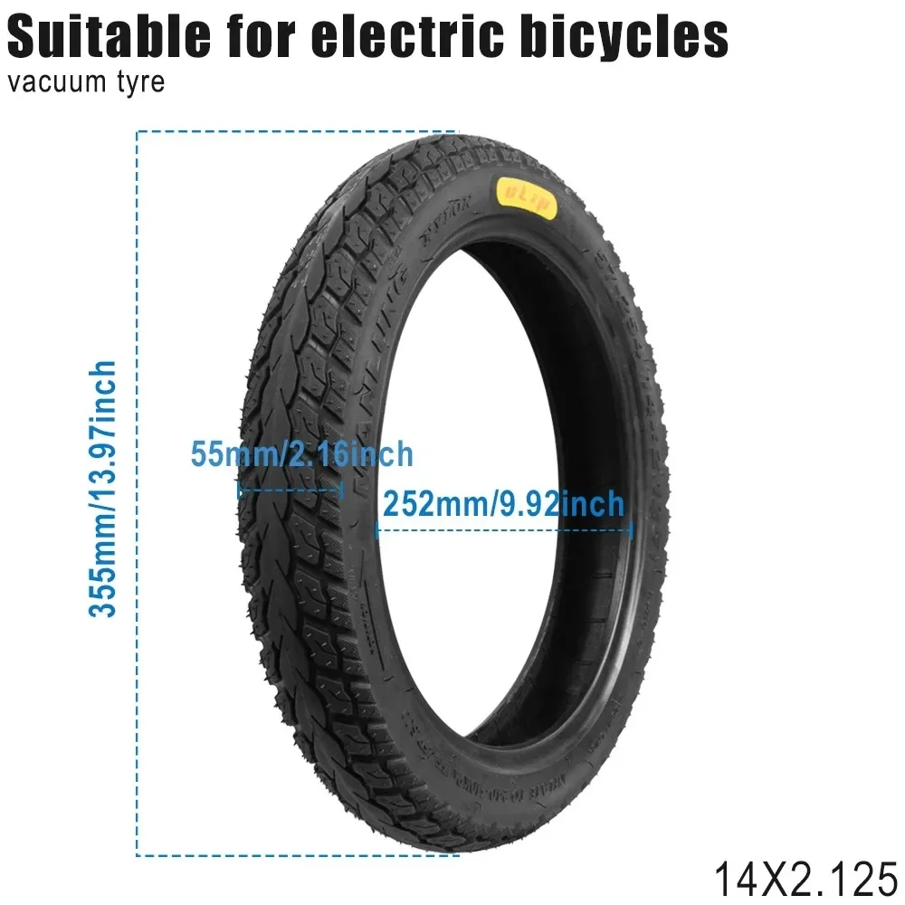 14x2.125 Schlauchloser Vakuumreifen Vollreifen für DYU D3 D3+ für Kugoo V1 B2 E-Bike 14 Zoll Faltbares Elektrofahrrad Ersatzrad – Detail 11