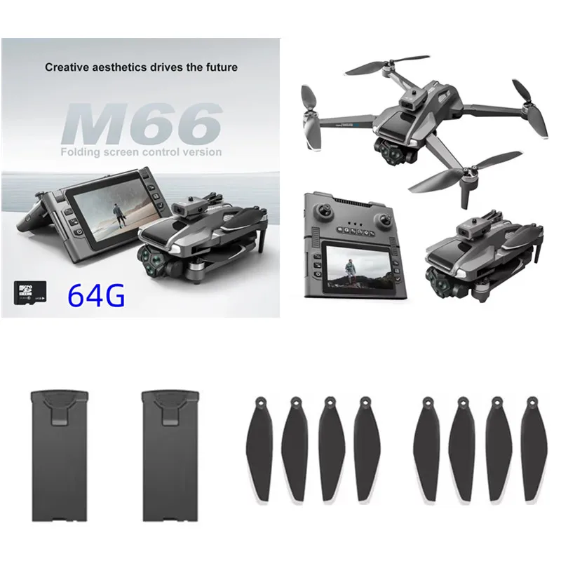 M66 MAX Drone Batterie Propeller Für M66 Bildschirm Drone Zubehör M66MAX Drone Ersatzteile M66 RC Eders Batterie Klingen M66 Eders Zu