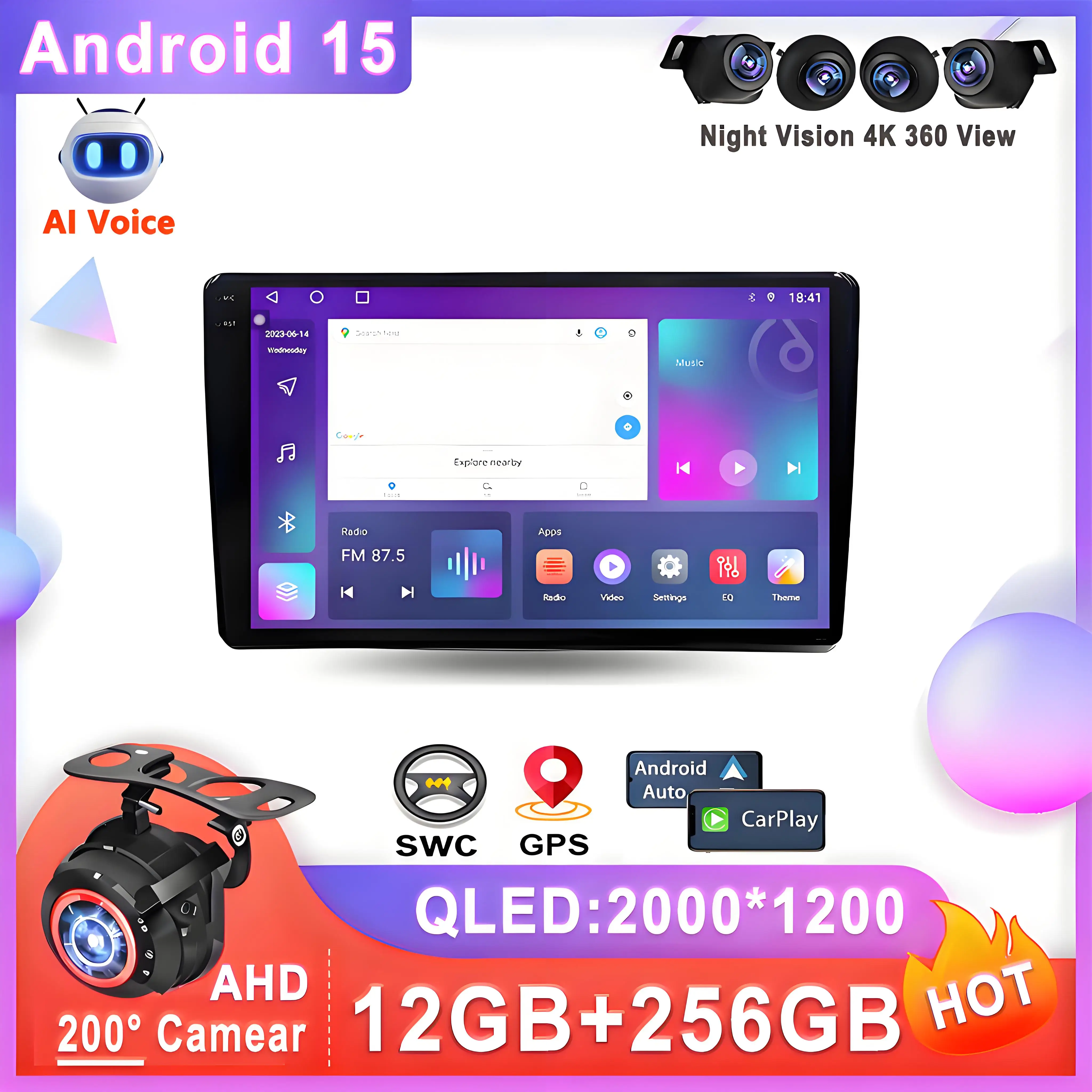 

Автомобильная стереосистема Android 15 для Opel Zafira B 2005-2014 для Opel Astra H 2004-2014 2 без 2din DVD 5G Carplay Auto Stereo Head Unit