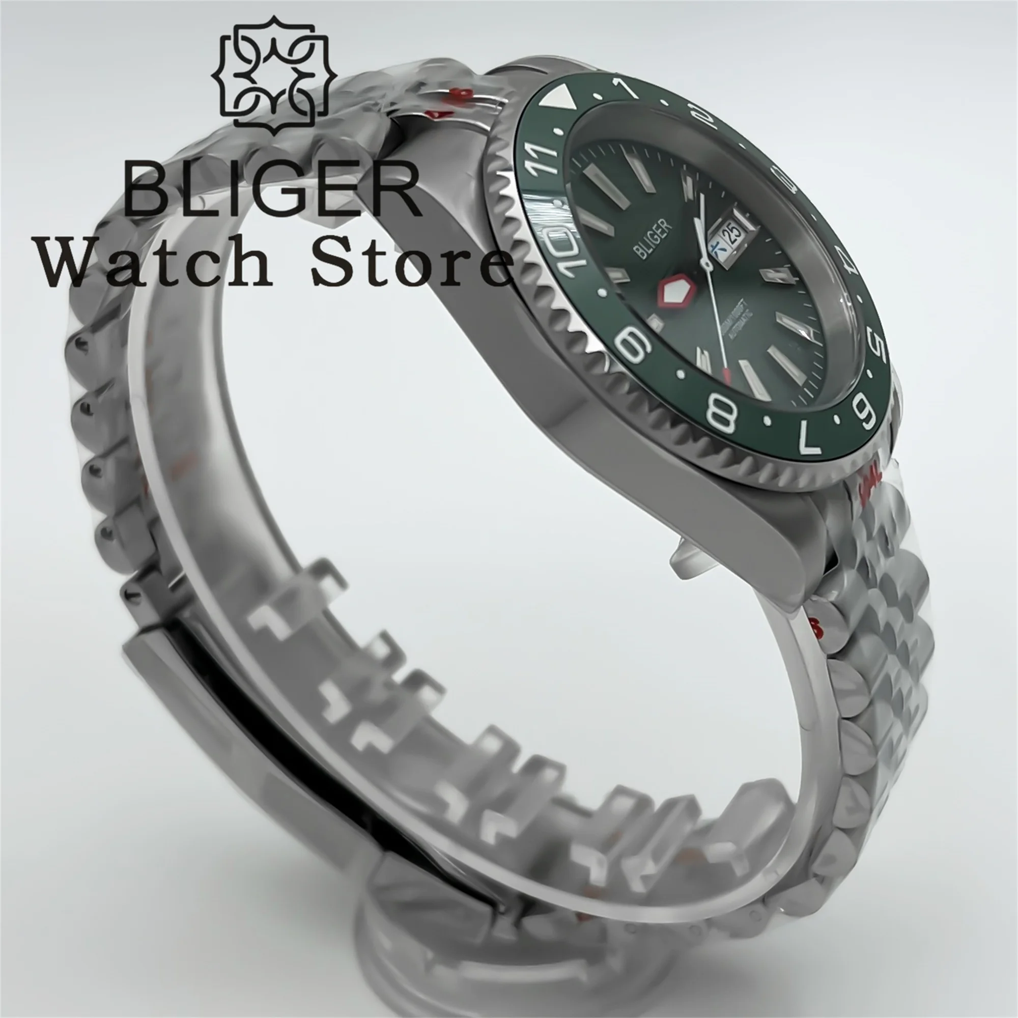 BLIGER 40 مللي متر ساعة الغوص الفاخرة المقاوم للصدأ الرياضة NH36 التلقائي الميكانيكية ساعة اليد 100 متر مقاوم للماء ساعة للرجال Reloj Hombre