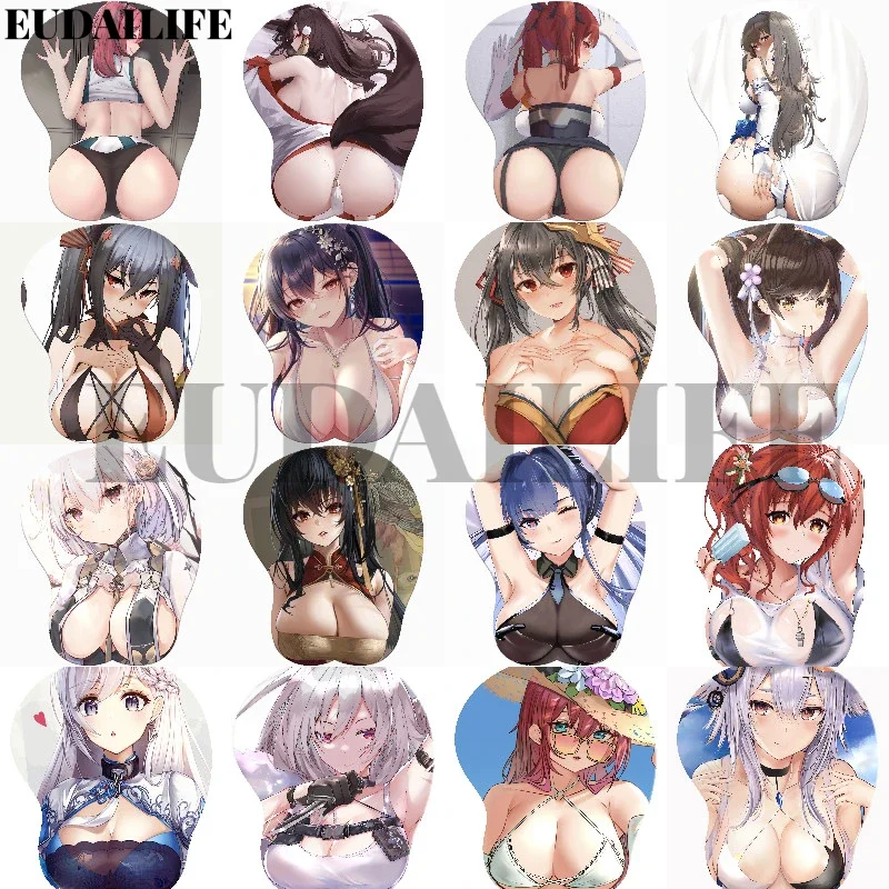 

Azur Lane Taihou Sirius Honolulu 3D Hand Wrist Rest Mouse Pad Mousepad Silicone Breast Oppai Soft Mouse Mat Office Work Gift