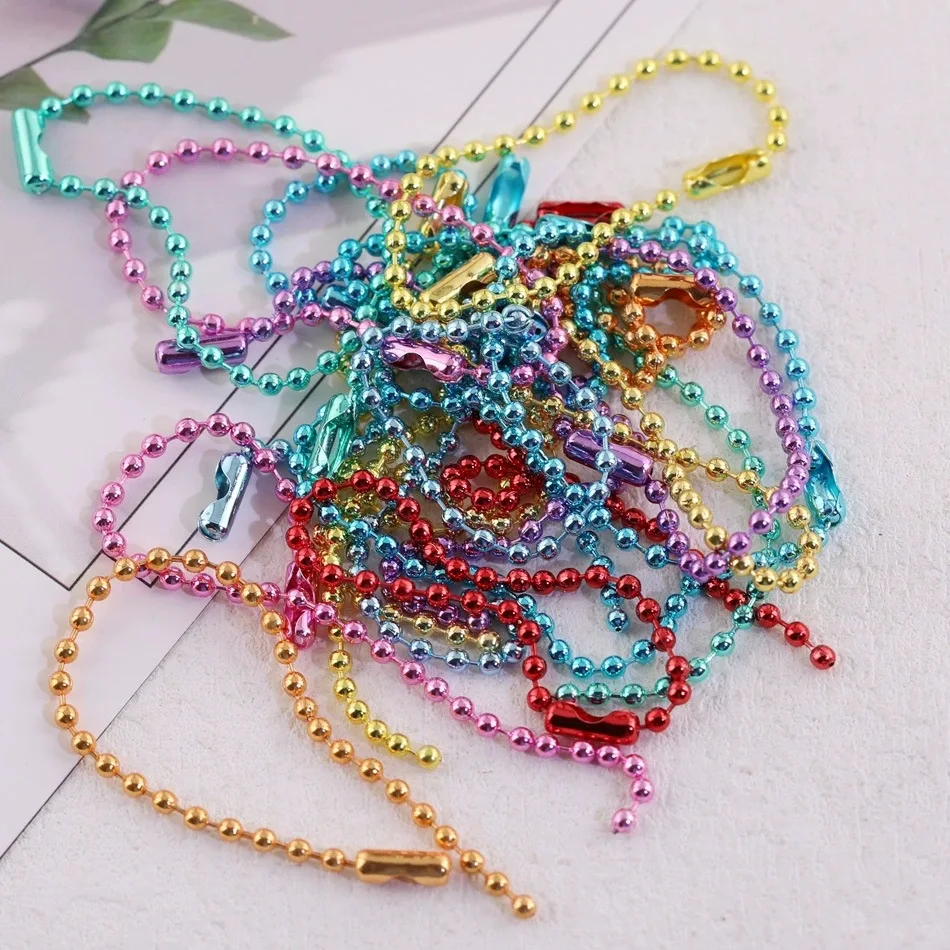 Shiny Electrophoretic Bead Chain, DIY Jewelry Accessories