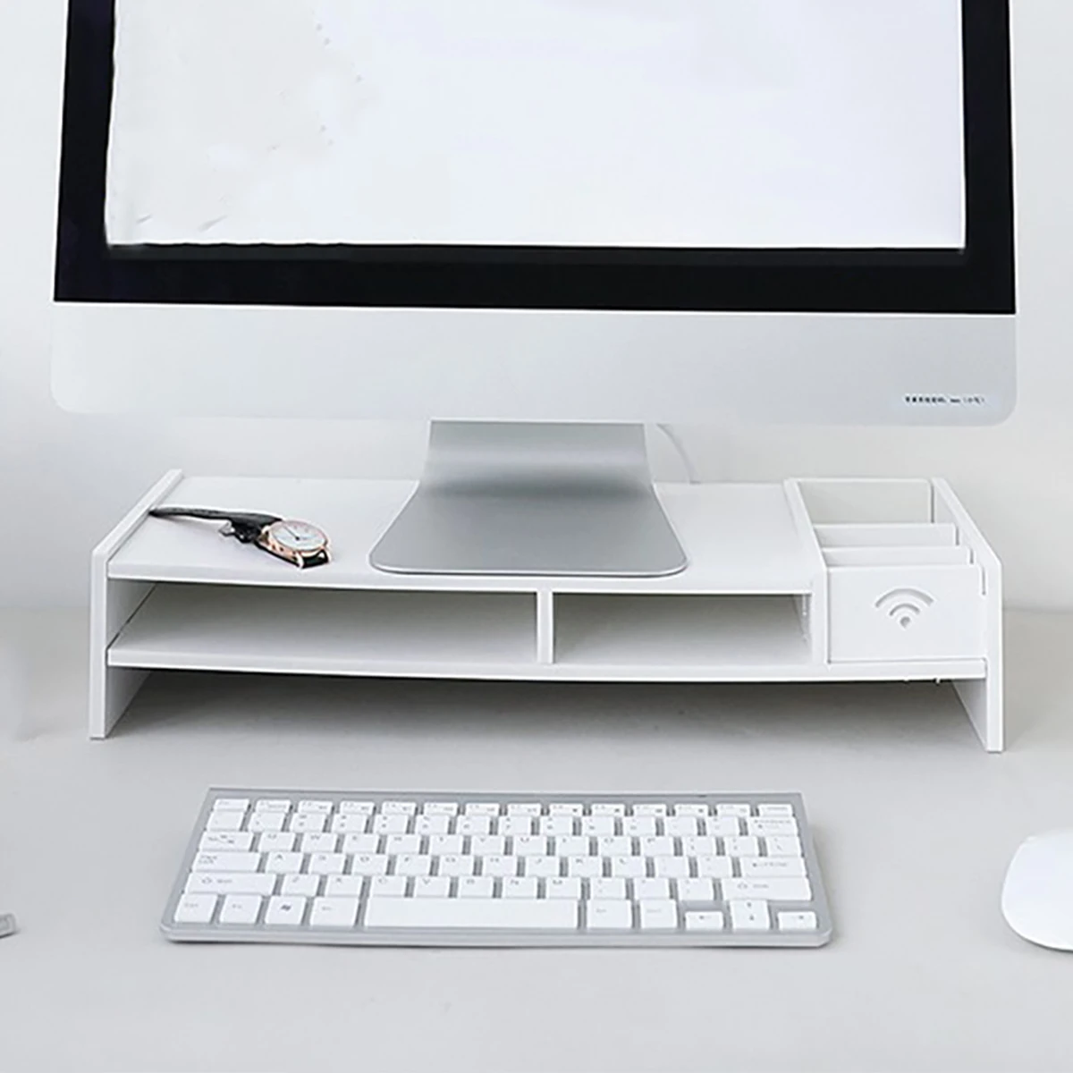 1 minimalist desktop computer height stand, office storage shelf, multifunctional desktop monitor stand