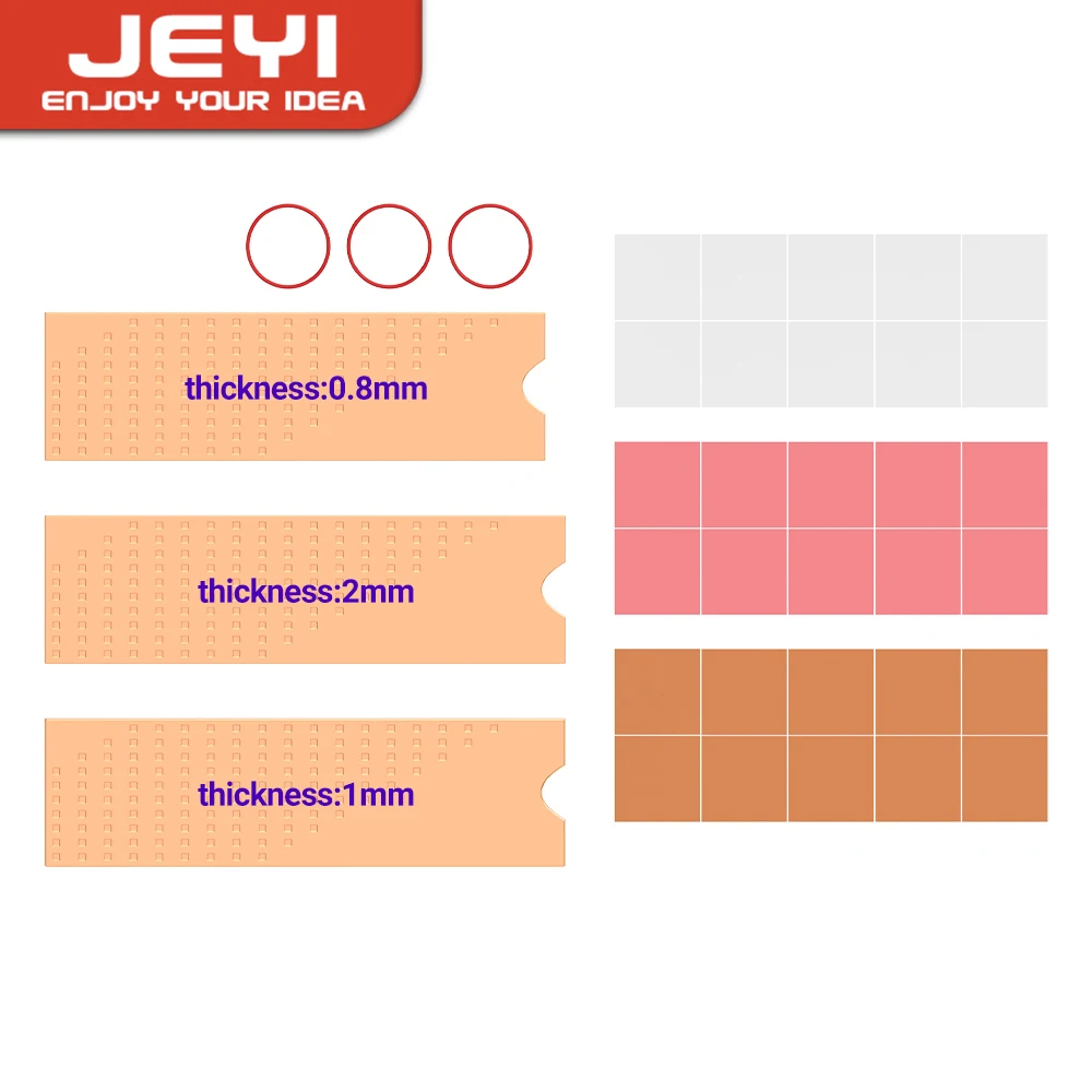JEYI Koper M.2 2280 NVMe Koellichaam met Nano Thermische Pads, Zuiver Koper SSD Koeler Solid State Disk Radiator voor Laptop Desktop