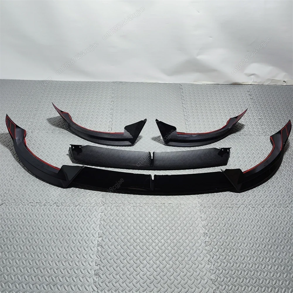 Per Tesla Modello Y 2020-2024 Berlina Auto Paraurti Anteriore Labbro Anteriore Pala anteriore kit Corpo Spoiler Splitter kit ABS Gloss Nero Tuning