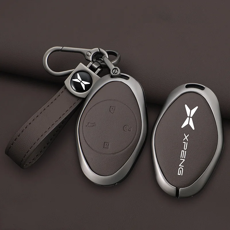 Zinc Alloy Car Key Case Cover For Xiaopeng xpeng p7 p7i p5 g3 g3i g9 g6 22-23 Key Housing Package Car Accessories